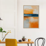 Gift a Bold Horizon – Abstract Framed Canvas - Wood frame - Canvas