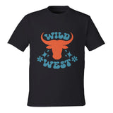 Wild West Adventures - Unisex Reclaimist Crewneck T-Shirt - Black - Print Material