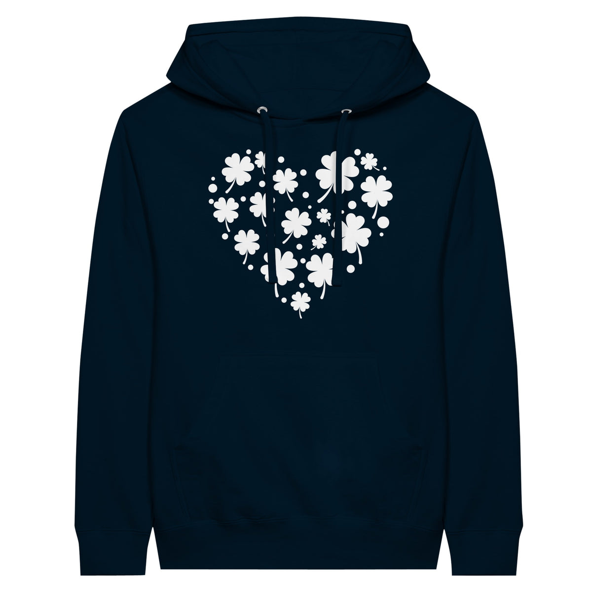 Blooming Memories - Red Heart Flower Unisex Hoodie - Navy - Hoodies