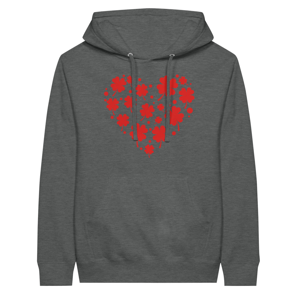 Blooming Memories - Red Heart Flower Unisex Hoodie - Graphite Heather - Hoodies