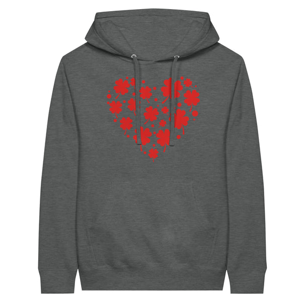 Blooming Memories - Red Heart Flower Unisex Hoodie - Graphite Heather - Hoodies