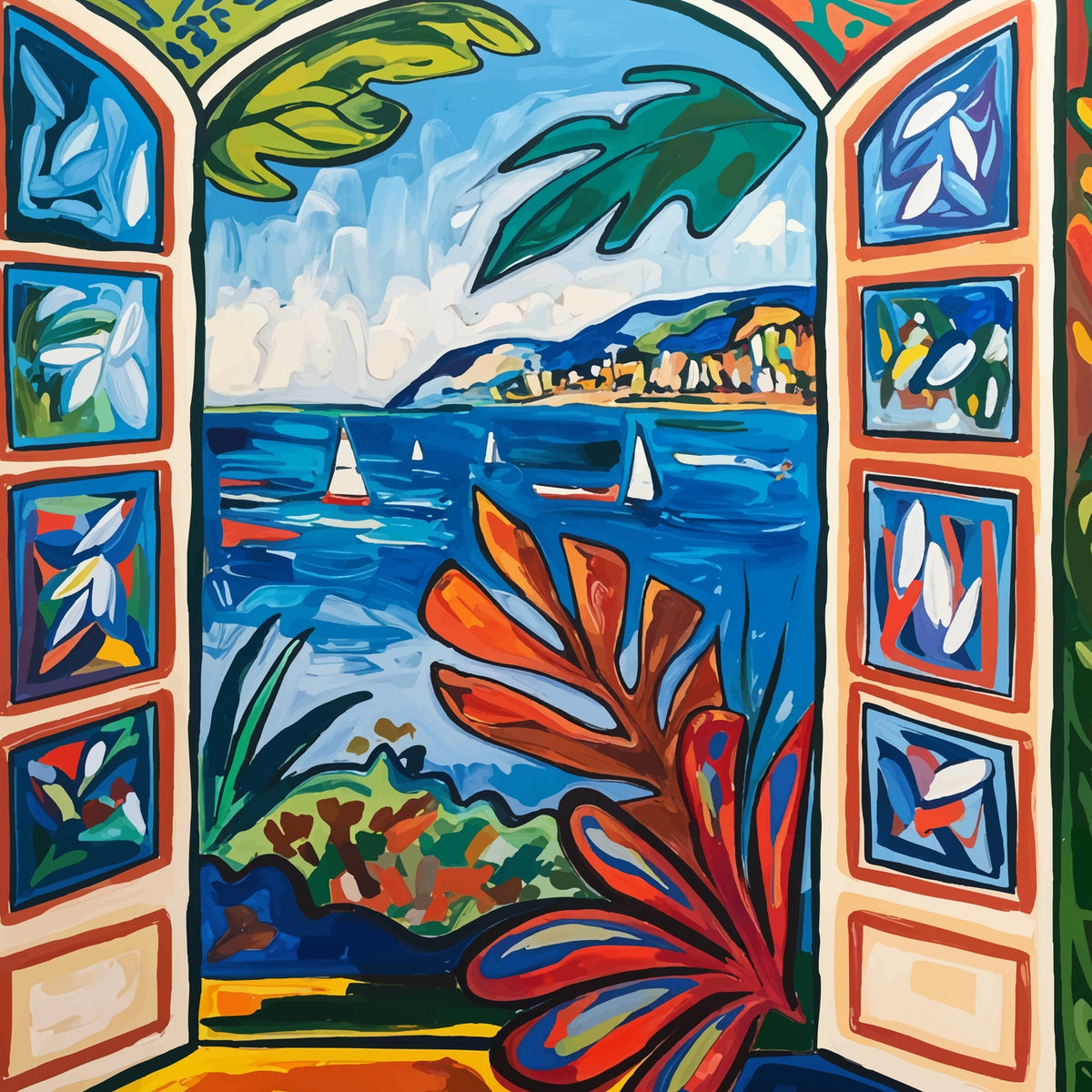 Coastal Escape – Wood and Metal Framed Poster - Gold Metal Glossy Photo - Framed Posters