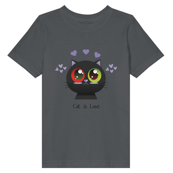 Pawsitively Heartwarming - Cat is Love Tee Edition - Charcoal - Print Material