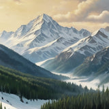 Majestic Mountain Serenity - - Framed Posters