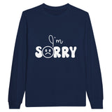 Apology in Threads - Wearable Regrets on Cotton - Navy - Long Sleeve T-shirts