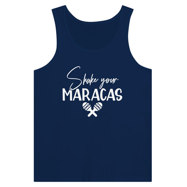 Shake Your Maracas - Vibrant Tank-Top Edition - Navy - Print Material