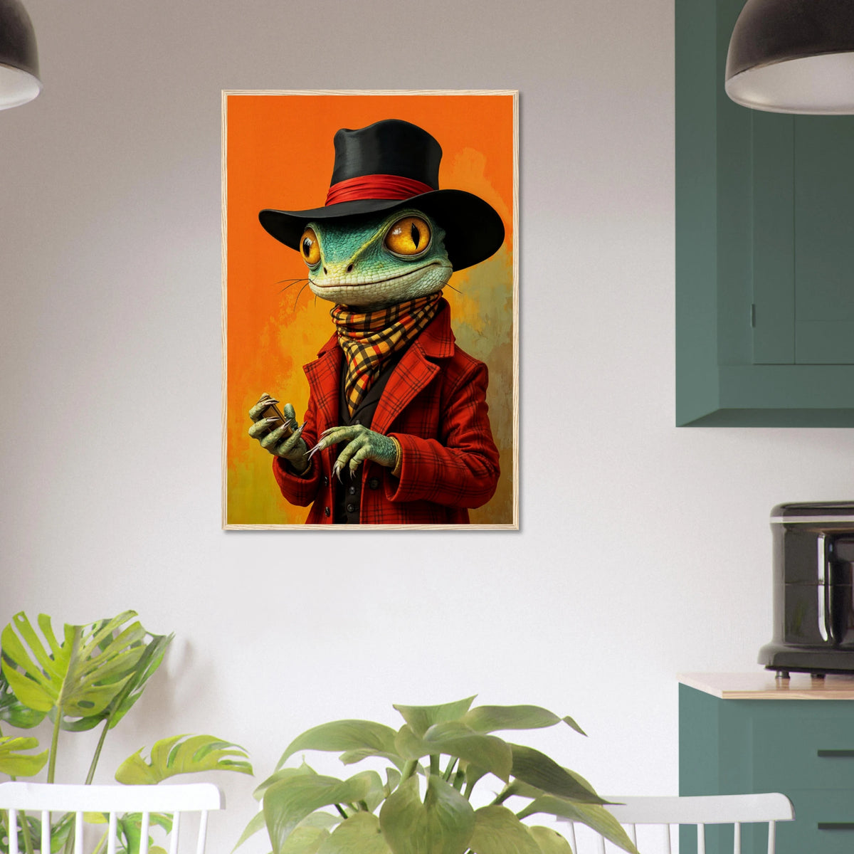 Style Meets Quirk – Perfect Gift Poster for Him - Wood frame - Wooden Framed Posters