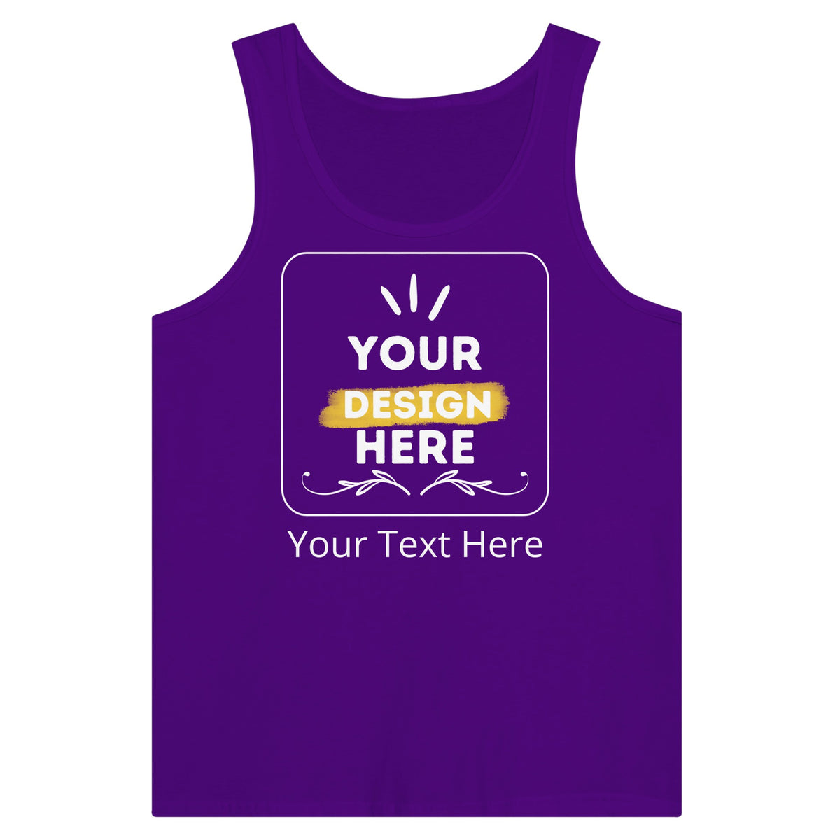 Ultimate Comfort - Premium Customizable Unisex Jersey Tank Top - Team Purple - Print Material