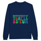 Challenge Accepted - Underestimate Me, It'll Be Fun - Navy - Long Sleeve T-shirts