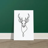 Timeless Beauty - Majestic Deer Outline Canvas - 60x90 cm 24x36″ - Canvas Prints