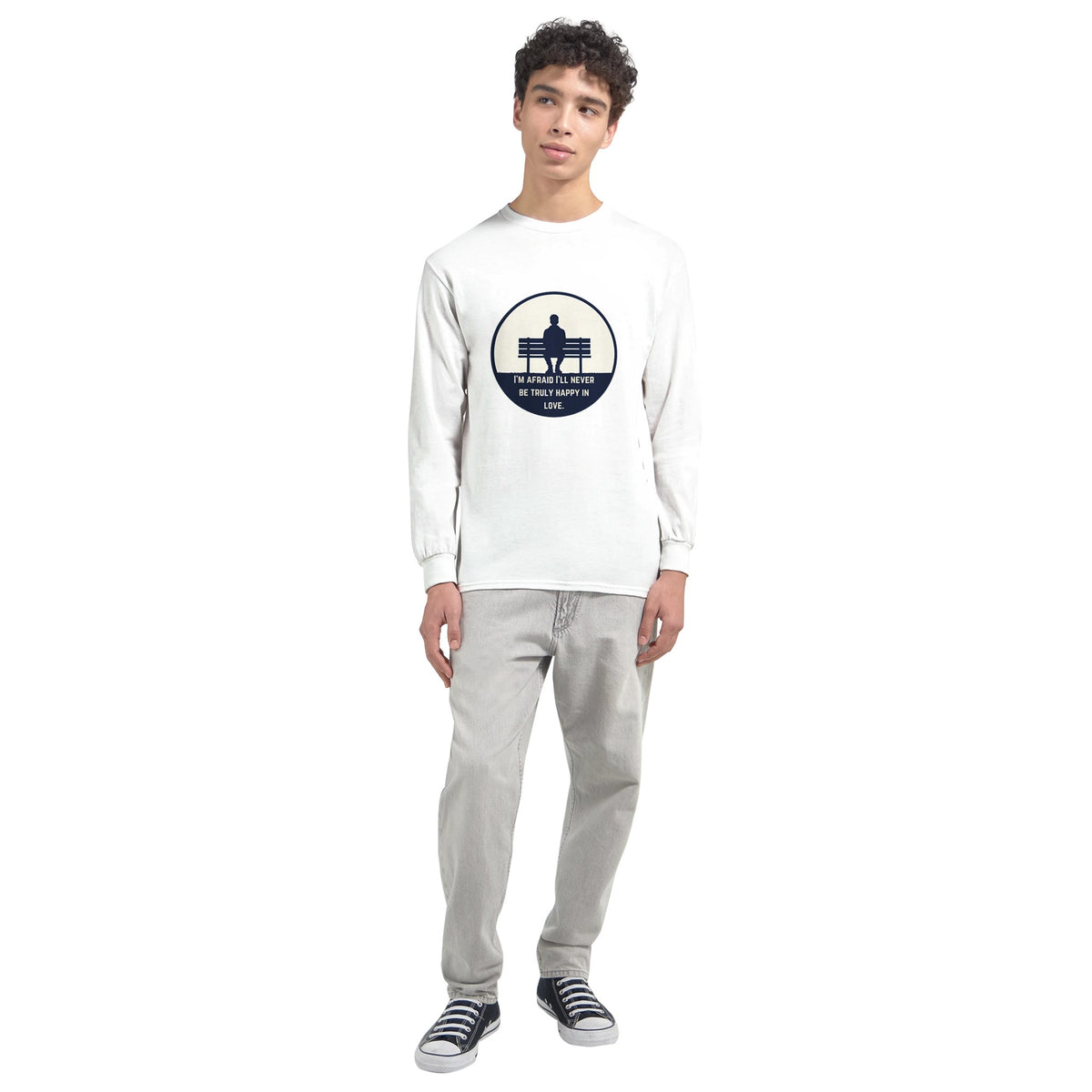 Solitary Reflections - Longing in Love Longsleeve - White - Long Sleeves T-shirts