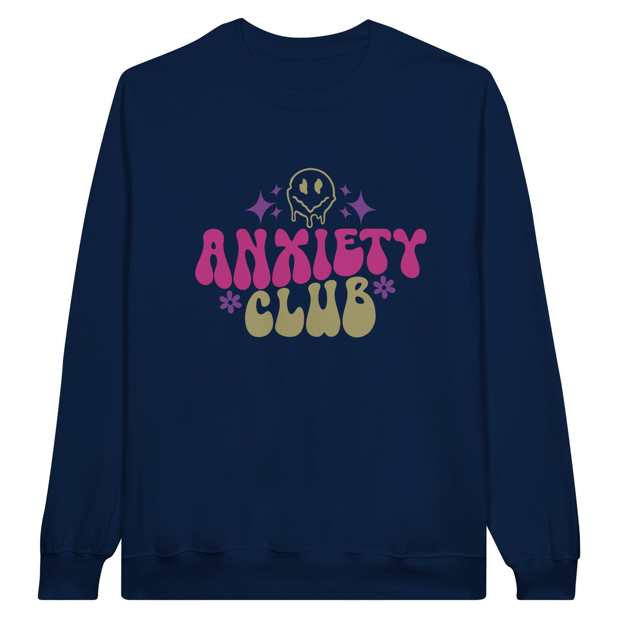 United in Struggle - Proud Member of the Anxiety Club - Navy - Print Material