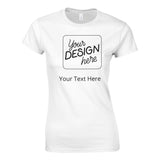 Timeless Style Semi Fitted Customizable Womens Crewneck Tee - White - Crewneck T-shirts