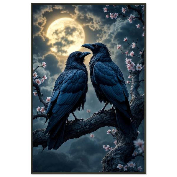 Ravens in Bloom – A Dark Romance Framed Gift - - Metal Framed Posters