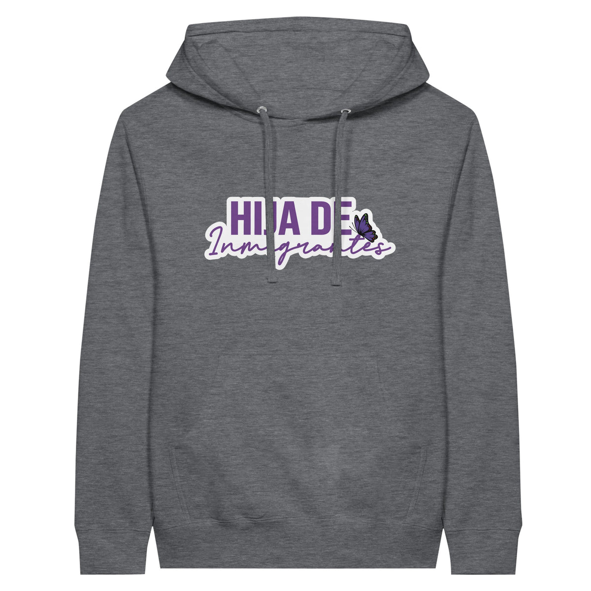 Hija de Inmigrantes | Fille d'Immigrants Premium Unisex Pullover Hoodie - Charcoal Heather - Hoodies