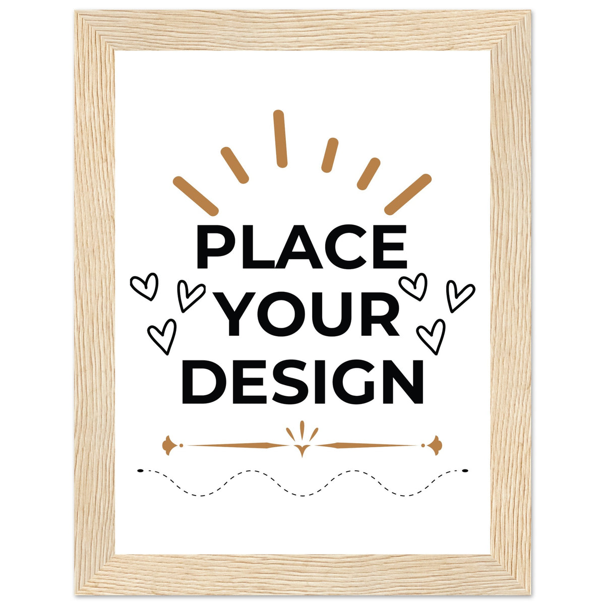 Vivid Decor - Semi-Glossy Customizable Posters with Sturdy Wooden Frames - 15x20 cm 6x8″ Wood frame - Wooden Framed Posters