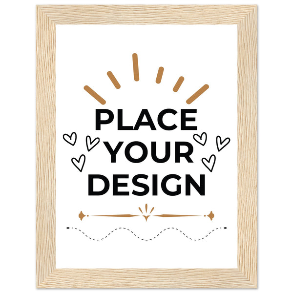 Vivid Decor - Semi-Glossy Customizable Posters with Sturdy Wooden Frames - 15x20 cm 6x8″ Wood frame - Wooden Framed Posters