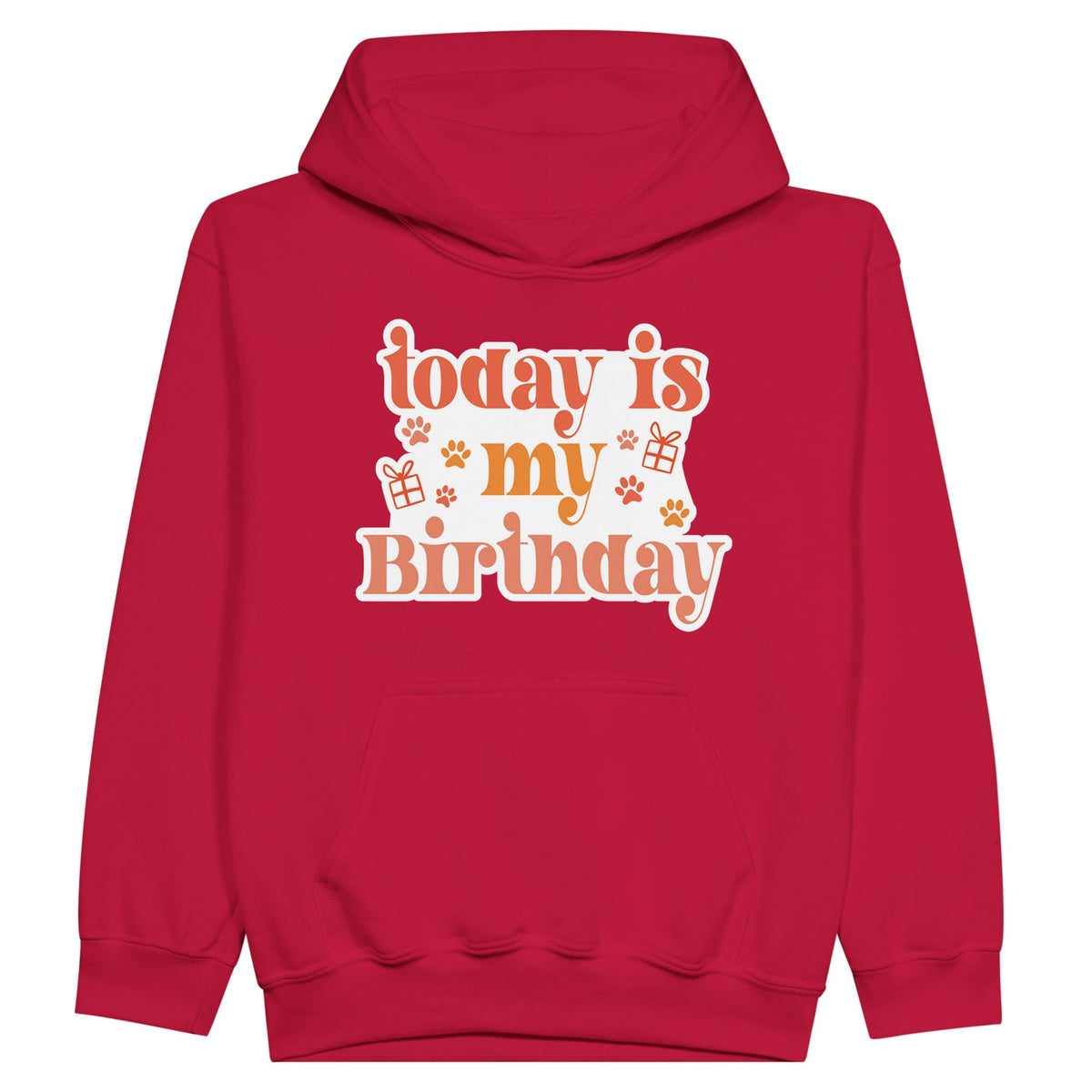 Wear Your Joy - 'Today is My Birthday' Hoodie for Festive Fun - Red - Hoodies