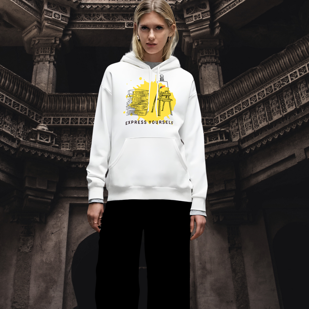 Artistic Essence Hoodie - Express Yourself - - Hoodies