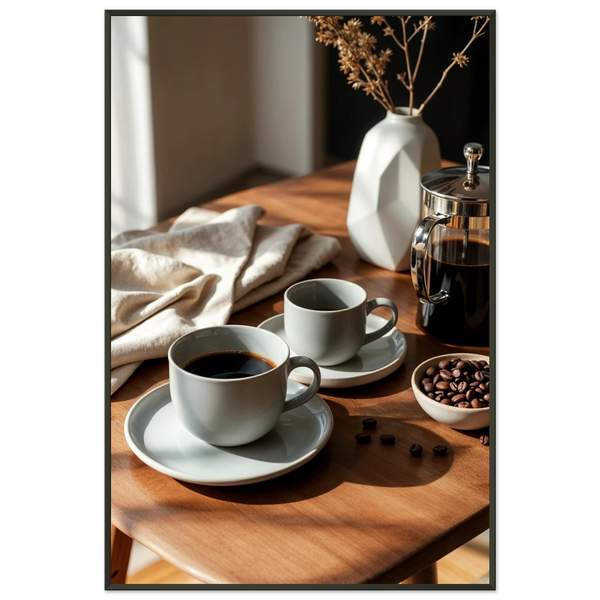 Coffee Still Life in Light - Metal Framed Poster - Default Title - Metal Framed Posters