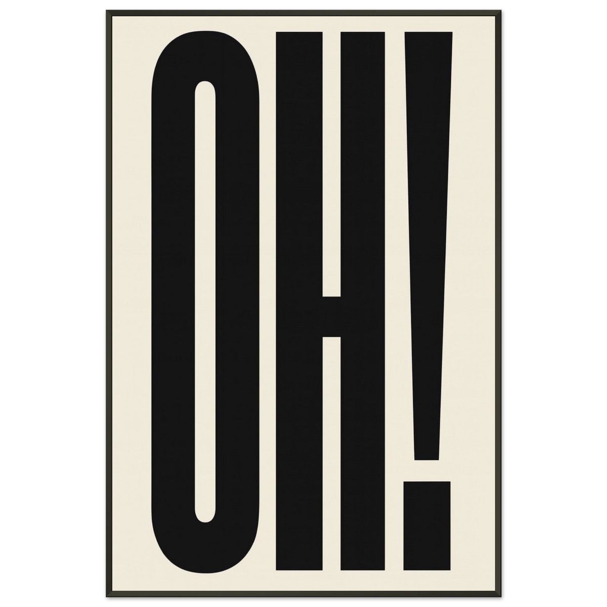 OH! – Bold Minimalist Metal Framed Poster Gift - - Metal Framed Posters
