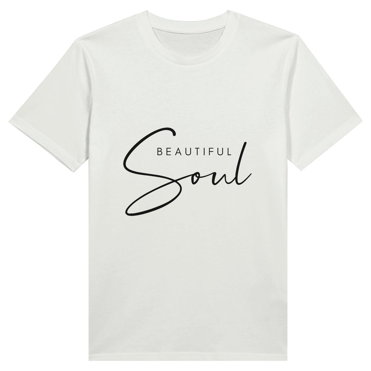 Soulful Elegance – BEAUTIFUL Soul Tee - White - Print Material