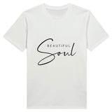 Soulful Elegance – BEAUTIFUL Soul Tee - White - Print Material