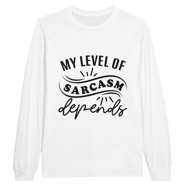 Sarcastic Statements - Longsleeve Cotton Comfort - White - Sweatshirt