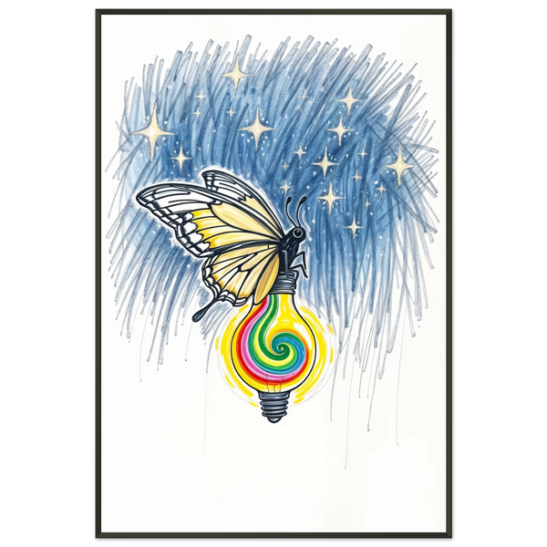 Butterfly's Light - Capturing Whimsical Moments - - Metal Framed Posters