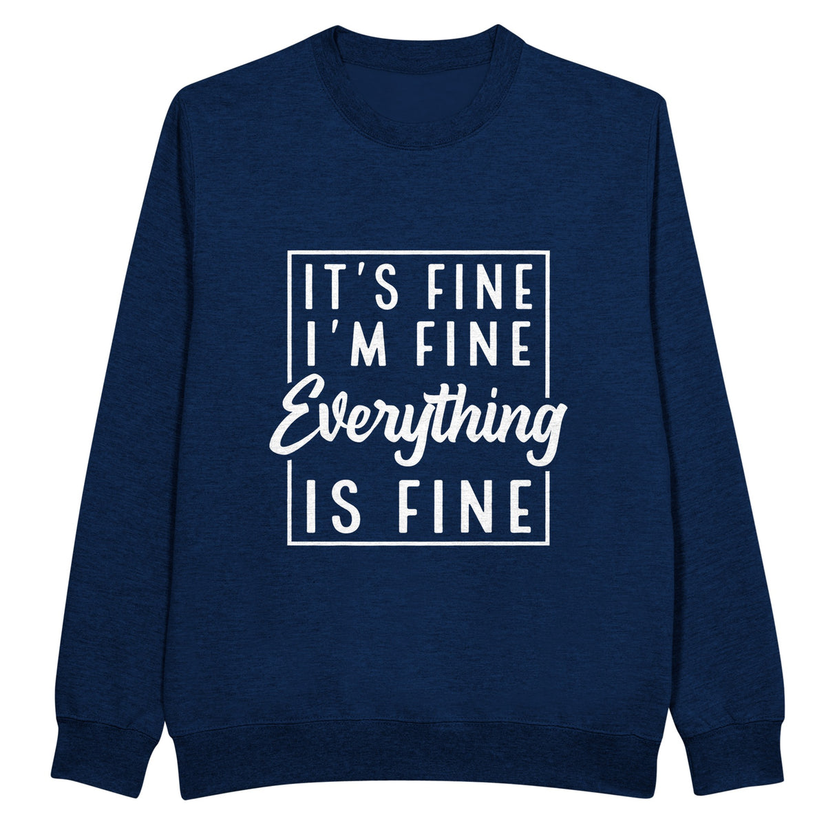 All Fine Here - Relaxed Cotton Classic - Navy - Sweatshirts