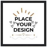 Vivid Decor - Semi-Glossy Customizable Posters with Sturdy Wooden Frames - 30x30 cm 12x12″ Black frame - Wooden Framed Posters