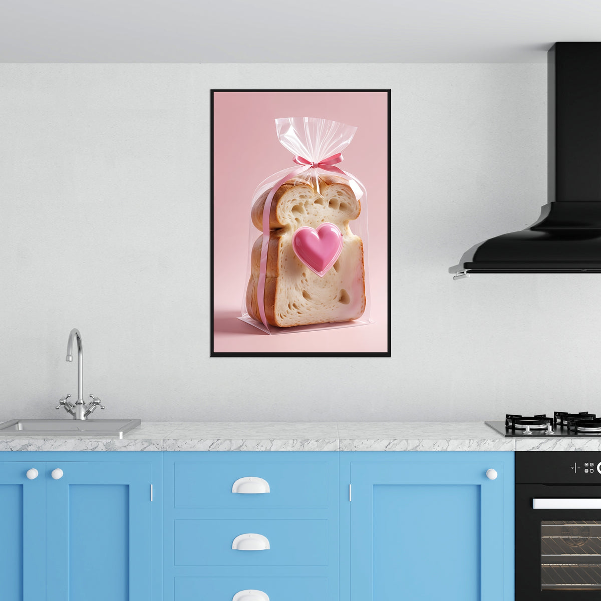 Bread & Love - Kitchen Charm - - Framed Posters