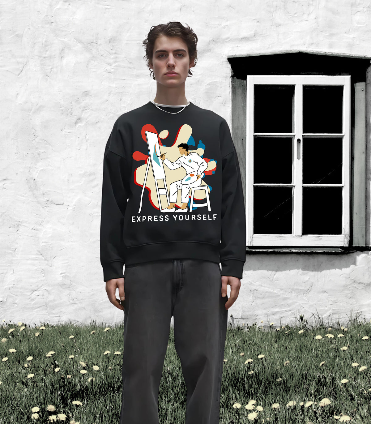 Creative Vibes - Men's Boxy Sweatshirt - - Sweatshirts