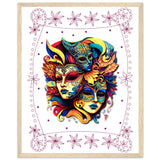 Colorful Mask Trio - Luxury Framed Print - 40x50 cm 16x20″ Wood frame - Wooden Framed Posters