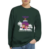 Palm Trees & Memories - Forever My Bro Sweatshirt - Forest Green - Sweatshirts