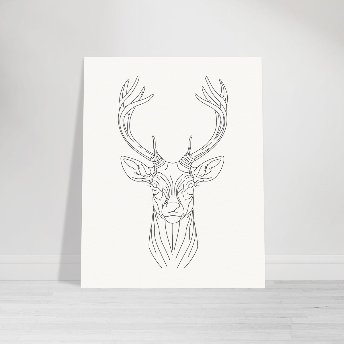 Majestic Stag - Fine Line Elegance - 40x50 cm 16x20″ - Posters