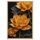 Golden Bloom Framed Canvas – A Memorable Gift - - Canvas