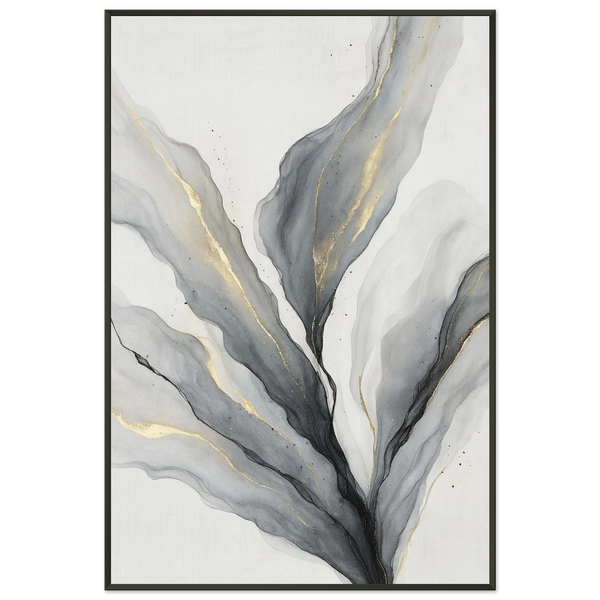 Gift of Elegance - Modern Abstract Metal Framed Poster - - Metal Framed Posters