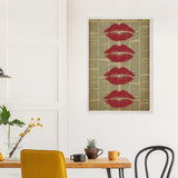 Kiss of Art – Wooden Framed Poster for Her - White frame - Wooden Framed Posters