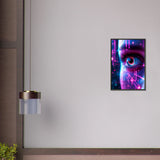 Cyber Gaze - Neon Vision Framed Art - 40x60 cm 16x24″ - Metal Framed Posters