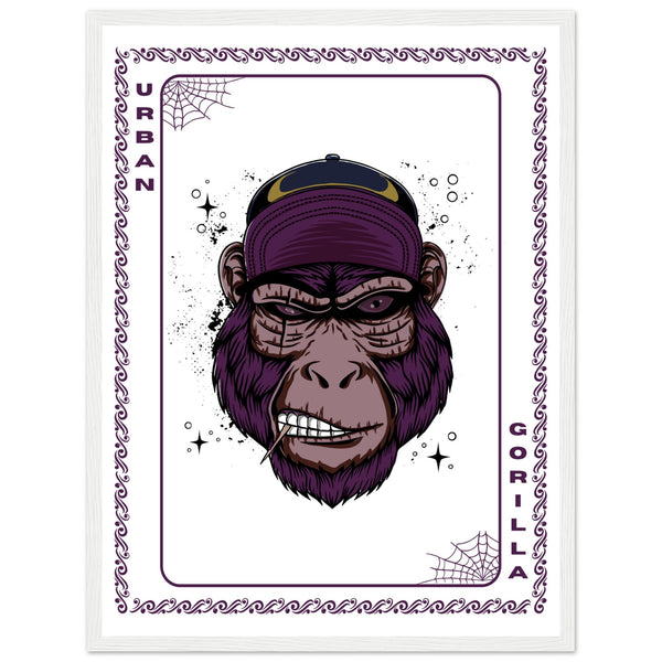 Elevate Your Decor - Steampunk, Funky, and Urban Gorilla Poster Set - - Wooden Framed Posters