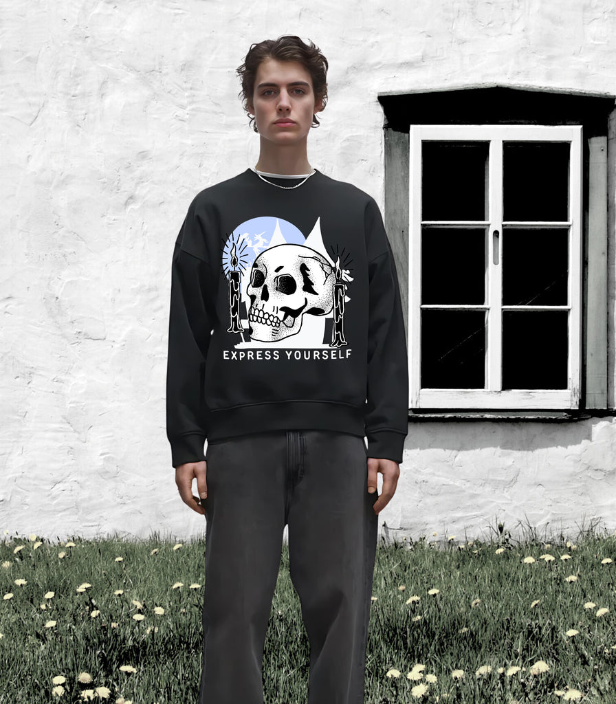 Witching Hour - Skulls & Candles Design - - Sweatshirts