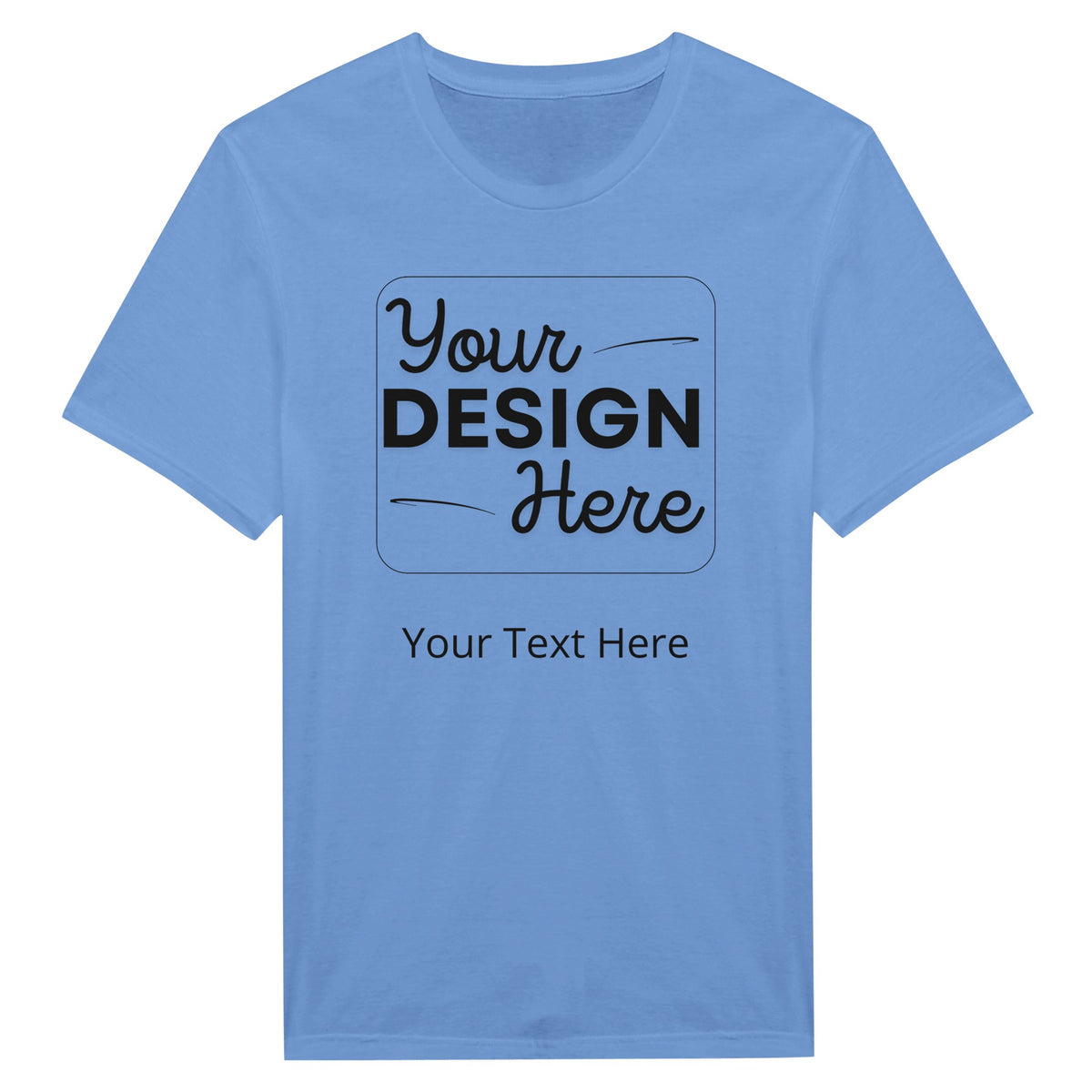 Soft, Strong, Stylish - The Classic Customizable Crewneck Tee - Carolina Blue - Crewneck T-shirts