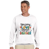 Carry My Love - Vibrant Sibling Sweatshirt - - Sweatshirts