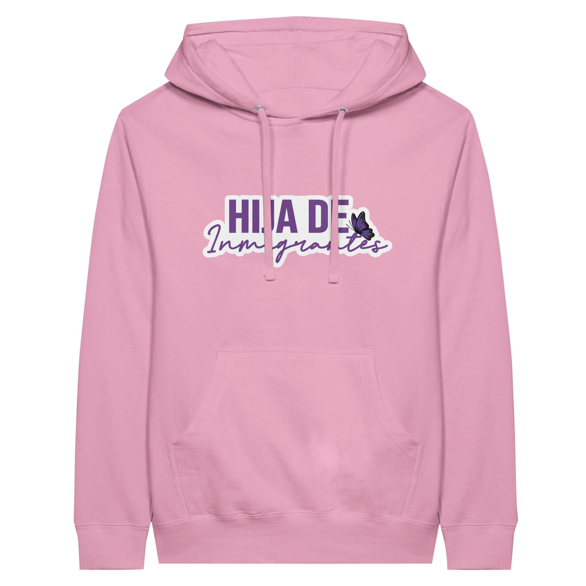 Hija de Inmigrantes | Fille d'Immigrants Premium Unisex Pullover Hoodie - Light Pink - Hoodies