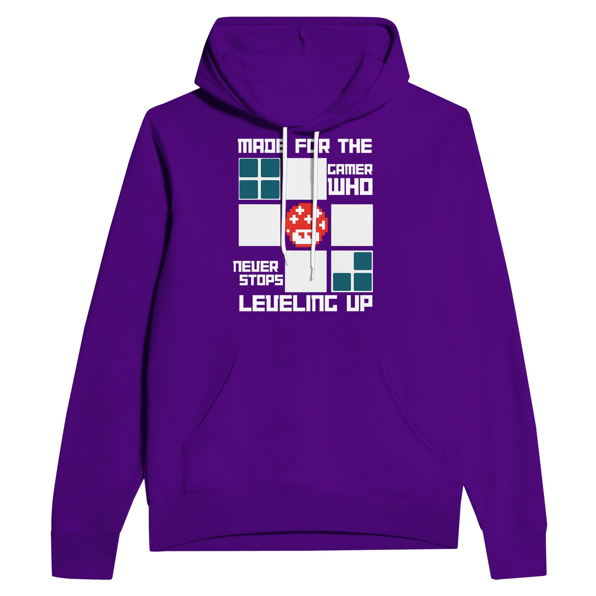 Power-Up Your Wardrobe with Pixel Art for Game Lovers - Team Purple - Hoodies