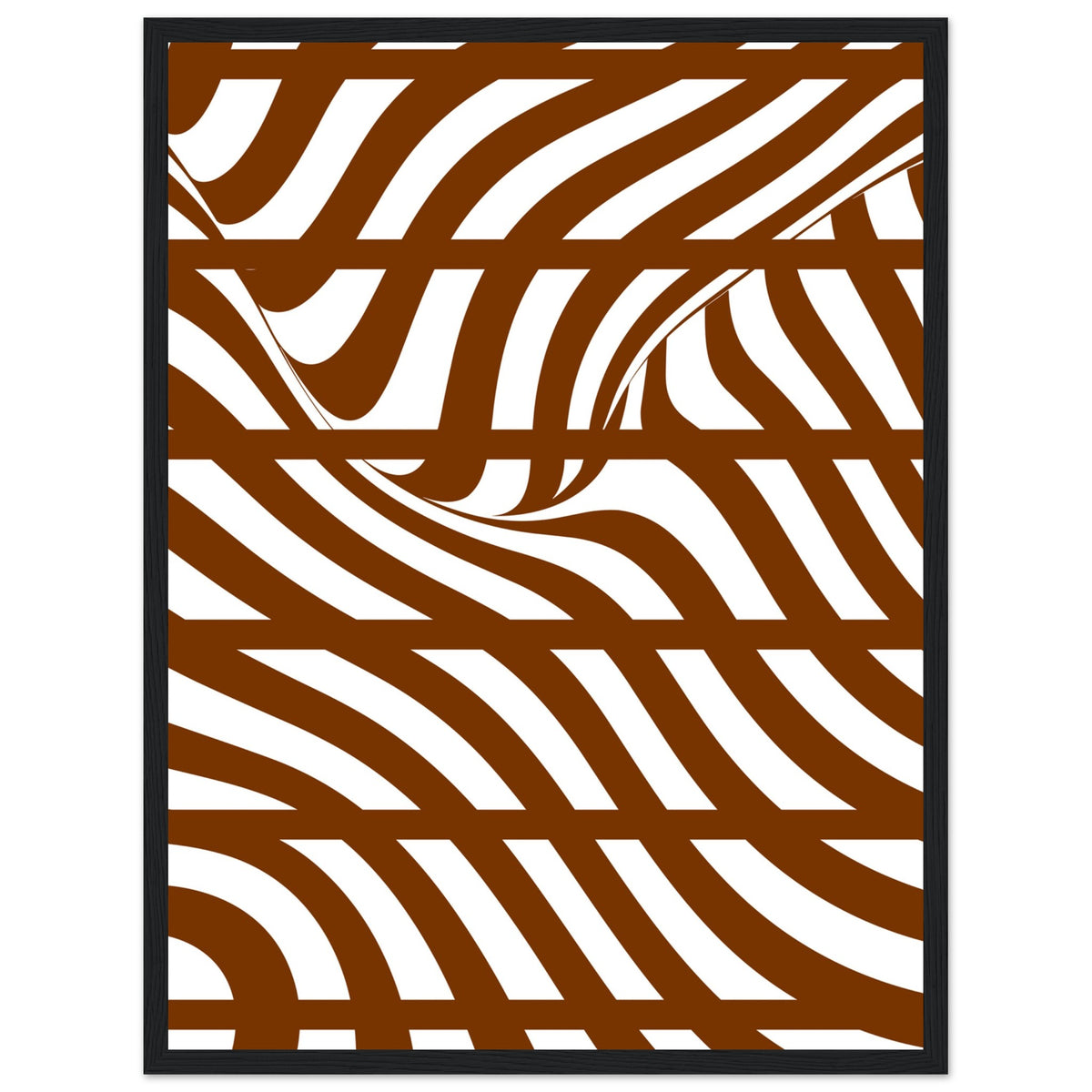 Flowing Lines - Contemporary Wall Art - 45x60 cm 18x24″ Black frame - Wooden Framed Posters