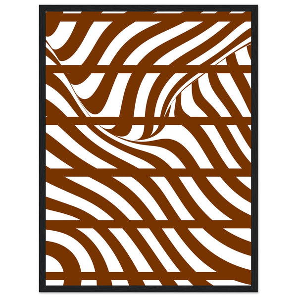 Flowing Lines - Contemporary Wall Art - 45x60 cm 18x24″ Black frame - Wooden Framed Posters