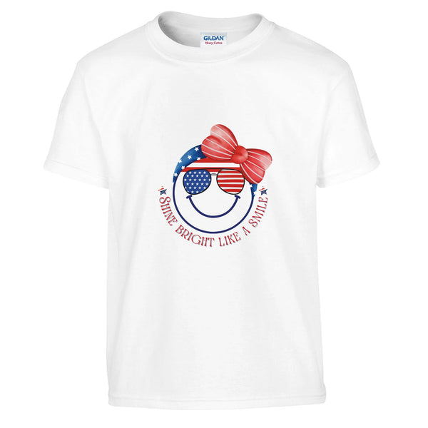 Smiling Through the Stars and Stripes - White - T-Shirts