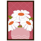 Daisy Dreamscape - Luxurious Wall Art - 30x45 cm 12x18″ Dark wood frame - Wooden Framed Posters